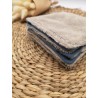 Lingettes démaquillantes lavables bleu jean