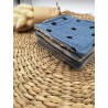Lingettes démaquillantes lavables bleu jean