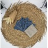 Lingettes démaquillantes lavables bleu jean