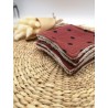 Lingettes démaquillantes lavables lie de vin