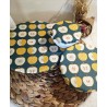 Lot 3 charlottes couvre-plats vert pommes