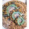 Lot 3 charlottes couvre-plats safran gingko