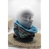 Tour de cou / Snood rayé bleu gris