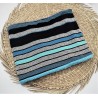 Tour de cou / Snood rayé bleu gris