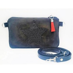 Pochette suédine BILLY noir