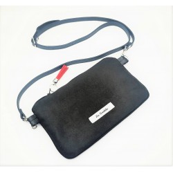 Pochette suédine BILLY noir