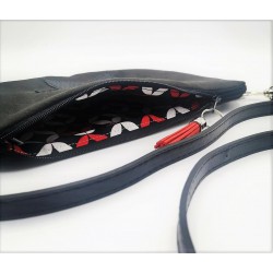 Pochette suédine BILLY noir