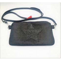Pochette suédine BILLY noir