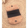Porte Cartes liège naturel coton noir Création artisanale fantaisie