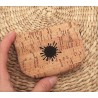 Porte Cartes liège naturel coton noir Création artisanale fantaisie