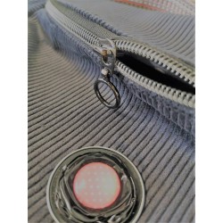 Sac banane MAIA velours gris