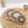 Lot 3 charlottes couvre-plats rose kaki