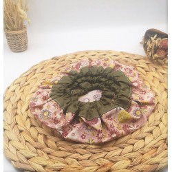 Lot 3 charlottes couvre-plats rose kaki