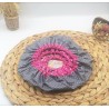 Lot 3 charlottes couvre-plats gris rose