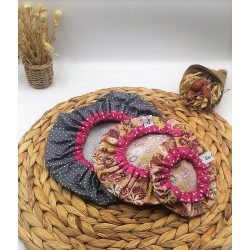 Lot 3 charlottes couvre-plats gris rose