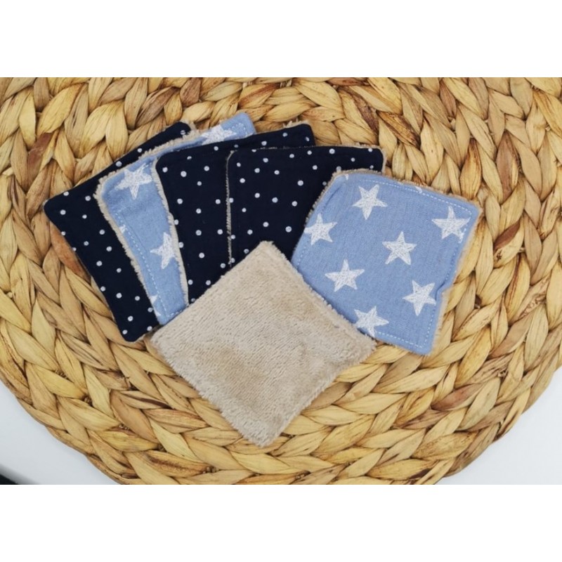 Lingettes démaquillantes étoiles bleues