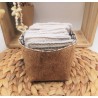Panier liège et Lingettes lavables réutilisables écru