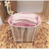 Panier similicuir et Lingettes lavables réutilisables beige