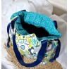 Sac cabas en coton JEANNE fleurs - Artisanat fantaisie