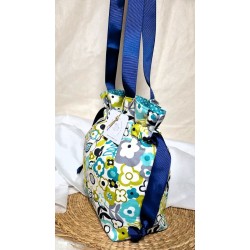 Sac cabas en coton JEANNE fleurs - Artisanat fantaisie