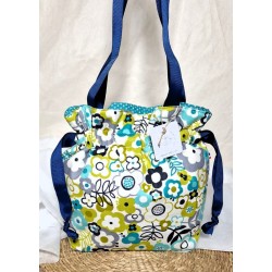 Sac cabas en coton JEANNE fleurs - Artisanat fantaisie