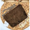 Sac bandoulière NUAGE suédine marron chocolat - Artisanat fantaisie