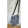 Sac bandoulière LOUISE tweed gris rose Création artisanale