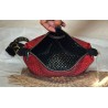 Sac bandoulière EMMA similicuir rouge dragon Création artisanale