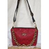 Sac bandoulière EMMA similicuir rouge dragon Création artisanale