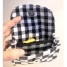 Porte-monnaie CLARA similicuir damier noir & blanc Création artisanale fantaisie