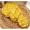 Charlottes couvre-plats lavables réutilisables coton enduit rouge jaune
