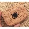 Porte Cartes liège naturel coton noir Création artisanale fantaisie