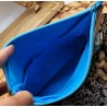 Trousse Pochette L en liège et coton thème Les Minions Création artisanale fantaisie