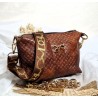 Sac bandoulière EMMA simili cuir marron caramel Création artisanale fantaisie