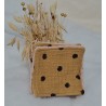 Lingettes démaquillantes lavables réutilisables moutarde à pois