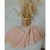 Lingettes démaquillantes lavables réutilisables moutarde à pois
