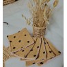 Lingettes démaquillantes lavables réutilisables moutarde à pois