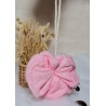 Fleur de douche lavable réutilisable rose coton Création artisanale