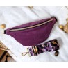 Sac banane MAIA velours côtelé milleraies violet chic et tendance Création artisanale