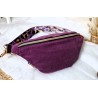Sac banane MAIA velours côtelé milleraies violet chic et tendance Création artisanale