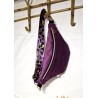 Sac banane MAIA velours côtelé milleraies violet chic et tendance Création artisanale