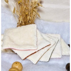 Lingettes démaquillantes lavables réutilisables multicolores artisanale