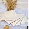 Lingettes démaquillantes lavables réutilisables multicolores artisanale