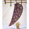 Serviette turban cheveux violet paysley Confection artisanale