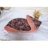 Serviette turban cheveux violet paysley Confection artisanale