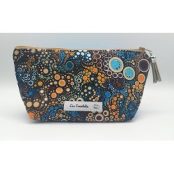 Trousse maquillage à rabat turquoise