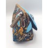 Trousse maquillage à rabat turquoise