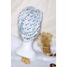 Serviette turban cheveux coton étoiles et bambou Confection artisanale