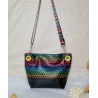 Sac bandoulière PAULINE simili cuir multicolore sirène Création artisanale