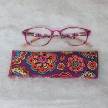 Etui à lunettes fun colorés mandala Création artisanale